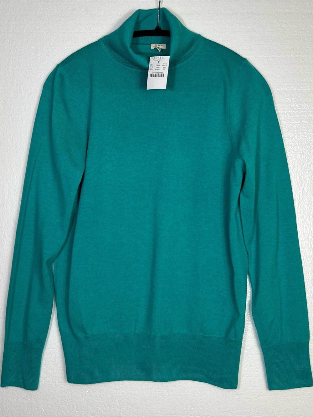 J.Crew emerald/teal green pullover sweater size M NWT